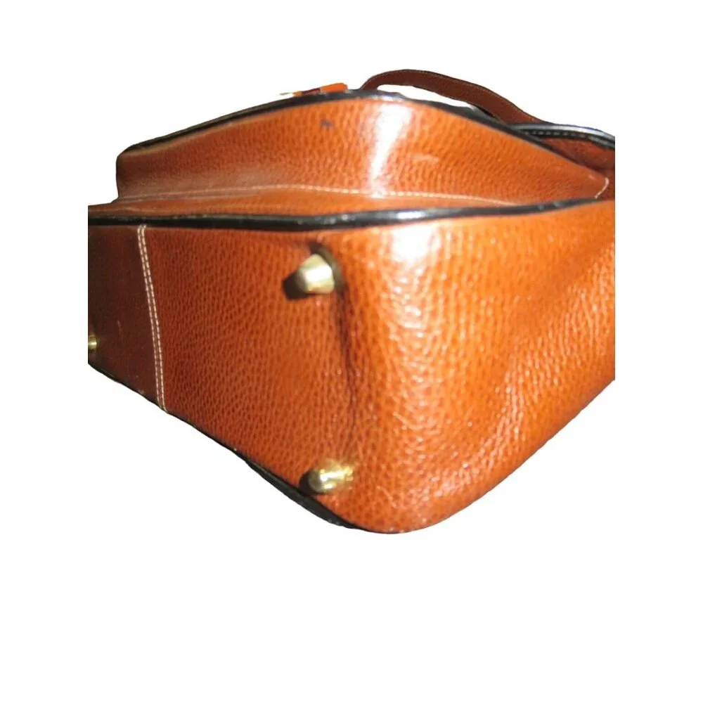 Paola MARROQUINERA Columbian All Weather Pebbled Leather Messenger Hard Satchel